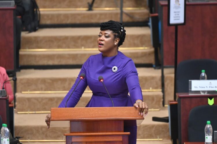 Amanza Walton-Desir MP (FGM) during her budget presentation, Feb 4, 2026