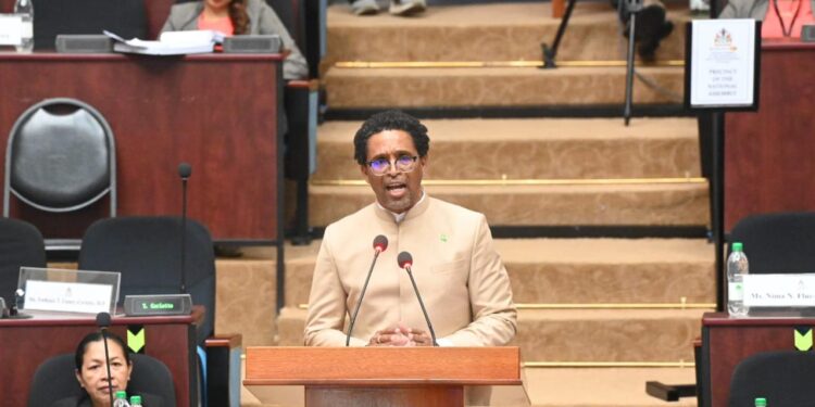 Dr. Terrence Campbell MP (APNU Lead Parliamentarian) during his budget presentation, Thursday Feb 5, 2026