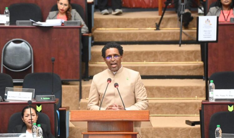 Dr. Terrence Campbell MP (APNU Lead Parliamentarian) during his budget presentation, Thursday Feb 5, 2026