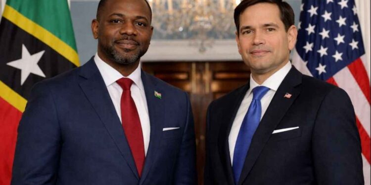 CARICOM Chair Prime Minister Dr.Terrence Drew and US Secretary of State Marco Rubio