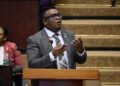 Ganesh Mahipaul MP (APNU) making his budget presentation on February 3, 2026