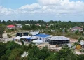 Bird’s eye view of the new Five Miles Water Treatment Plant (DPI photo)