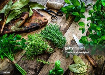 Composition includes rosemary, parsley, basil, spearmint, peppermint, bay leaf, sage, oregano and thyme. (Getty photo)