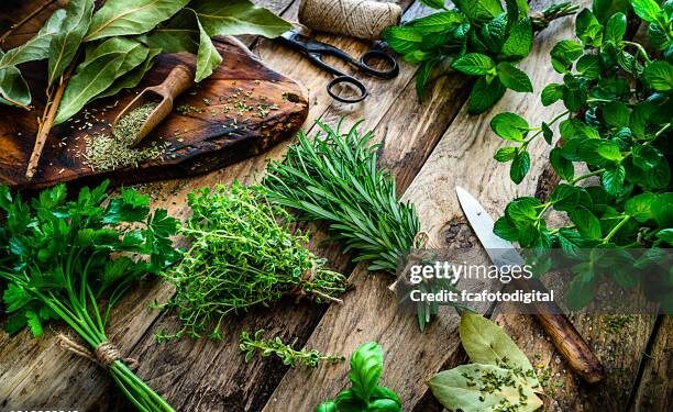 Composition includes rosemary, parsley, basil, spearmint, peppermint, bay leaf, sage, oregano and thyme. (Getty photo)