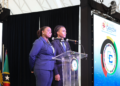 (L-R) St. Kitts and Nevis CARICOM Youth Ambassadors Siobhan Phipps-Harding and Aquanjé Robinson