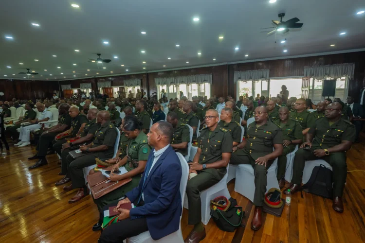 Members of the Guyana Army attending the event on Thursday Feb 5, 2026