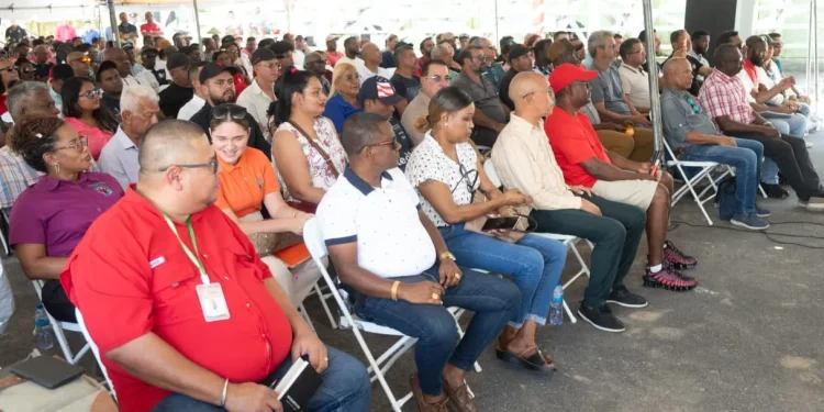 Miners attending the meeting in Region 7