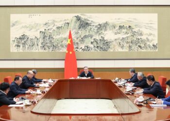 Chinese Premier Li Qiang presides over a State Council group study session focused on artificial intelligence (AI) development on Feb. 11, 2026. Li on Wednesday called for a comprehensive push in the technological innovation, industrial growth and application of AI to foster new quality productive forces and promote high-quality development. (Xinhua/Huang Jingwen)