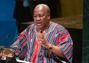 President John Dramani Mahama addressing world leaders at the 80th United Nations General Assembly in New York.