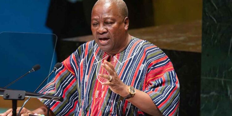 President John Dramani Mahama addressing world leaders at the 80th United Nations General Assembly in New York.
