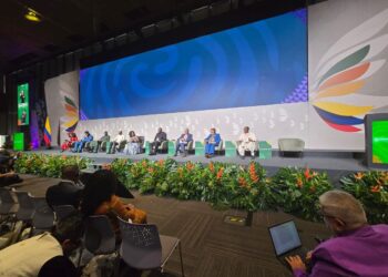 CARICOM Secretary-General, Dr. Carla Barnett (2nd, from right) participating in the First CELAC–Africa High-Level Forum in Bogotá, Colombia on 19 March
