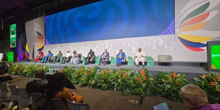 CARICOM Secretary-General, Dr. Carla Barnett (2nd, from right) participating in the First CELAC–Africa High-Level Forum in Bogotá, Colombia on 19 March