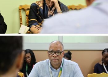 Minister of Foreign Affairs and Foreign Trade of Jamaica, Senator the Hon. Kamina Johnson Smith (image above) in a briefing with the Assistant Secretary-General for CARICOM Single Market and Trade, Ambassador Wayne McCook, ahead of the 125th Special Meeting of COTED-Trade, on the margins of the Fourteenth WTO Ministerial Conference in Cameroon on Tuesday 24 March 2026