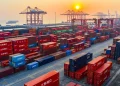 Containers in Suzhou Port in Jiangsu province, China, on Feb. 18.Costfoto / NurPhoto via Getty Images