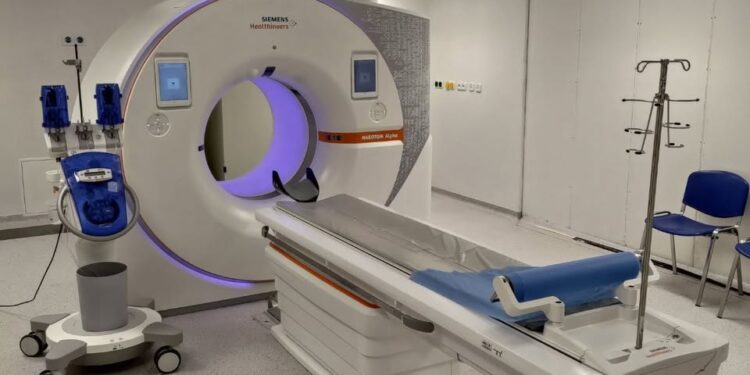 The CT machine at GPHC reportedly out of service over two weeks (WIN photo)