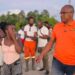 MP Sherod Duncan with the residents evicted from their homes and farms on Friendship, East Bank Demerara