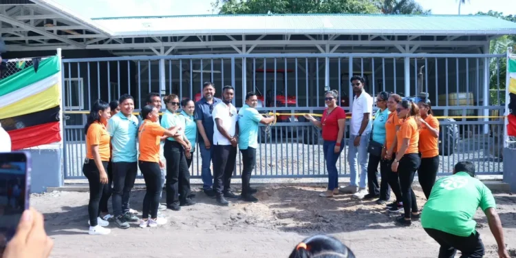 The Orealla Mechanic Shop was commissioned by Minister of Amerindian Affairs Sarah Browne-Shadeek alongside Permanent Secretary Ryan Toolsiram and Toshao Vandenburgh