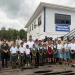 Minister of Home Affairs Oneidge Walrond (centre), along with regional officials and pupils