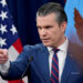U.S. Secretary of Defense Pete Hegseth holds a briefing amid the U.S.-Israeli conflict with Iran, at the Pentagon in Washington, D.C., U.S., March 2, 2026. REUTERS/Elizabeth Frantz Purchase Licensing Rights