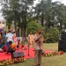 President Dr Mohamed Irfaan Ali delivers remarks at the event hosted on the lawns of State House
