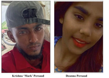 Krishna ‘Mark’ Persaud of Meten-Meer-Zorg, East Bank Essequibo and his wife, Deanna Persaud, 18 (SN Photo)
