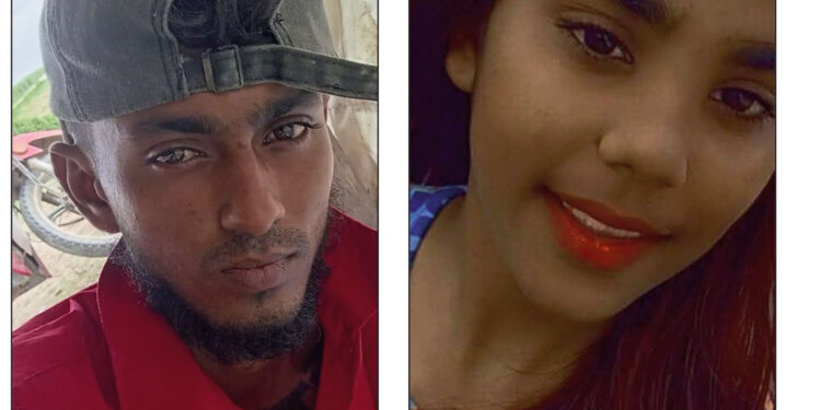 Krishna ‘Mark’ Persaud of Meten-Meer-Zorg, East Bank Essequibo and his wife, Deanna Persaud, 18 (SN Photo)