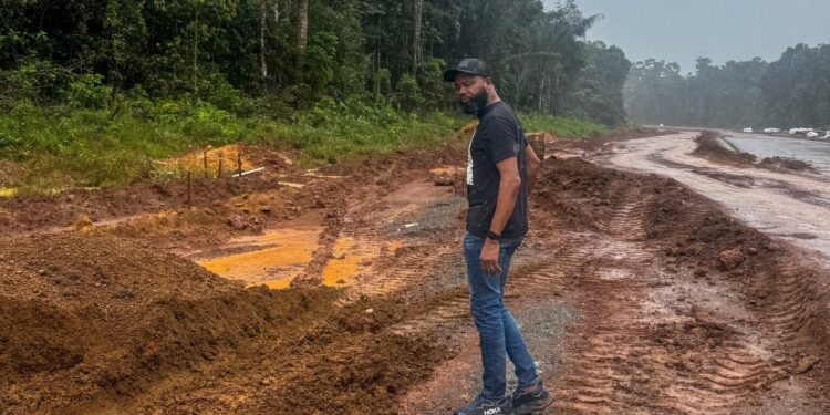Saiku Andrews MP on the Mabura Road