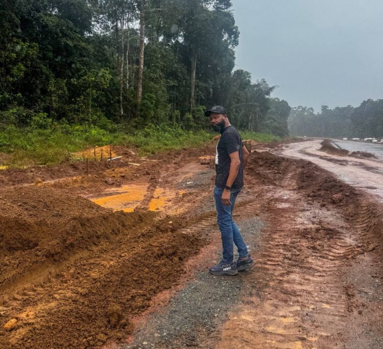 Saiku Andrews MP on the Mabura Road