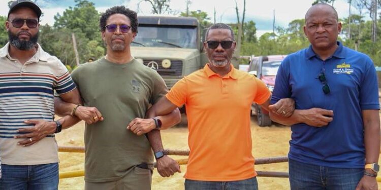 L-R APNU MPs Saiku Andrews, Dr. Terrence Campbell, Sharma Solomon, and Sherod Duncan