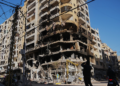 A building damaged by an Israeli airstrike in Dahiyeh, Beirut's southern suburbs, Lebanon, March 17, 2026. /VCG