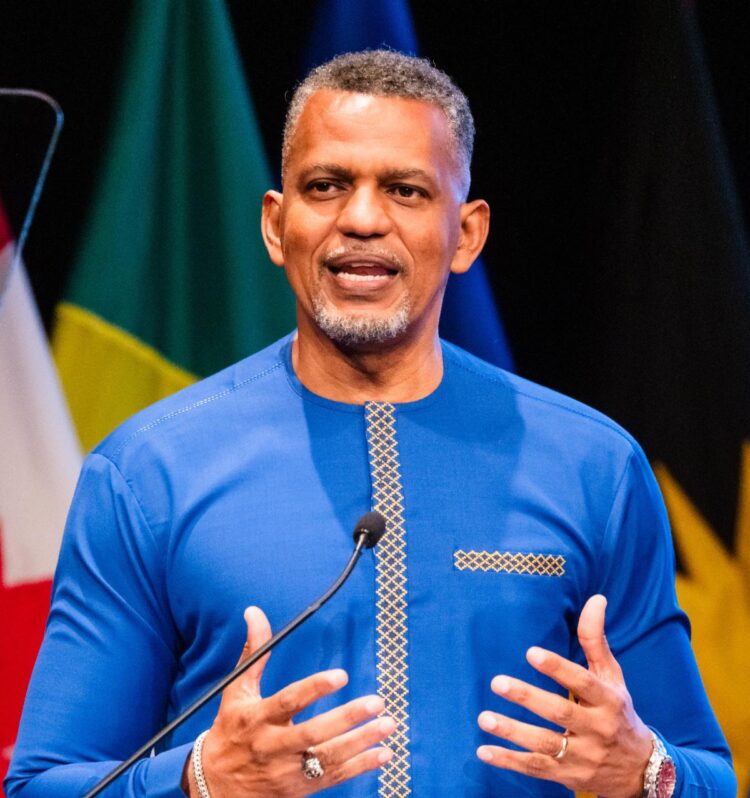 Mr. Daniel M. Best, President of the Caribbean Development Bank, delivers remarks at the Bank's Annual News Conference in Bridgetown, Barbados. 3 March 2026