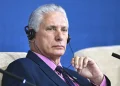 Cuban President Miguel Díaz-Canel attends an economic forum, in Minsk, Belarus, in June.Sergey Bobylev / Sputnik via AP file