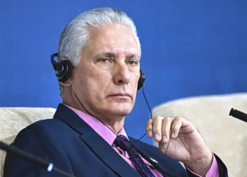 Cuban President Miguel Díaz-Canel attends an economic forum, in Minsk, Belarus, in June.Sergey Bobylev / Sputnik via AP file
