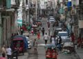 People gather on the street during an electricity blackout in Havana, Cuba [AFP]