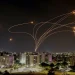 Israel's Iron Dome anti-missile system intercepts rockets launched from the Gaza Strip, as seen from the city of Ashkelon, Israel, Oct. 9, 2023. (Amir Cohen/Reuters)
