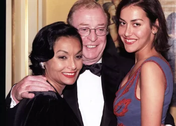 L-R Lady Shakira Baksh Caine, Sir Michael Caine and their daughter (Photo)