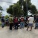 Albion sugar workers engaging Azruddin Mohamed, Leader of WIN and the Parliamentary Opposition