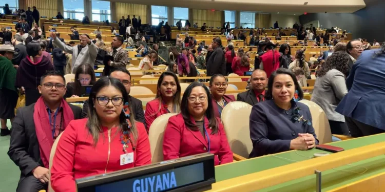 Minister of Amerindian Affairs, Sarah Browne-Shadeek; Permanent Representative of Guyana to the United Nations, Ambassador Carolyn Rodrigues-Birkett; and Minister within the Ministry of Local Government and Regional Development, Pauline Sukhai, were among the members of the Guyanese delegation participating in the United Nations forum