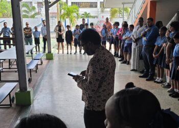 Frm Mayor Ubraj Narine offering a prayer for the NGSA this morning, April 29, 2026