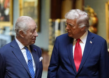King Charles III (left) with US President Donald Trump at Windsor Castle, Berkshire, before formally bidding farewell to the president on day two of their state visit to the UK, September 18, 2025. Aaron Chown/Pool via REUTERS/File Photo Purchase Licensing Rights