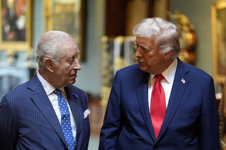 King Charles III (left) with US President Donald Trump at Windsor Castle, Berkshire, before formally bidding farewell to the president on day two of their state visit to the UK, September 18, 2025. Aaron Chown/Pool via REUTERS/File Photo Purchase Licensing Rights