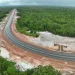 Aerial View of a section of the paved Linden to Mabura Hill road