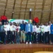 Minister of Culture, Youth and Sport, Charles Ramson Jr, along with Minister within the Ministry of Culture, Youth and Sport, Seven Jacobs and athletes at the cocktail reception