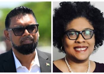 L-R President Irfaan Ali, Dr. Karen Abrams
