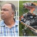 Stanley Paul and the wheelbarrows he burnt materials on the CLC compound