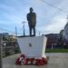 Wreaths laid at Hubert Nathaniel Critchlow statute on April 26, 2026 to mark Labour Week