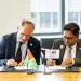 Senior Minister in the Office of the President with responsibility for Finance, Dr Ashni Singh, alongside International Finance Corporation Vice President for Europe, Latin America and the Caribbean, Alfonso García Mora, during the signing of the agreement