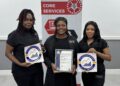 (L-R) Spa Manager Alyda Dodson, Chief Executive Officer of Synergy Weight Loss Centre & Medical Spa, Dr Mareshah Yorrick and Lead Esthetician Kenessa Williams