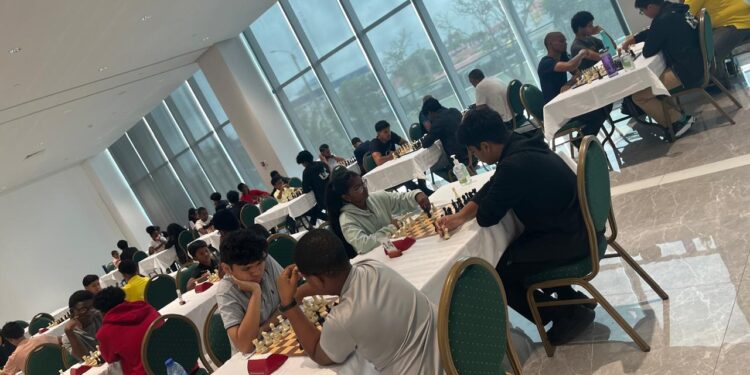 Scene from the 2025 Rapid Chess Championship