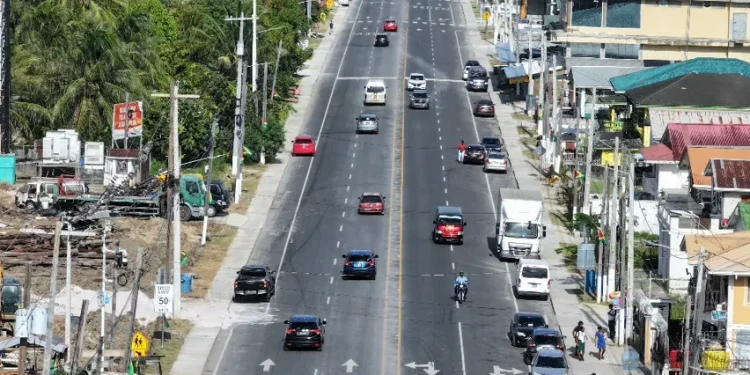 The modern Aubrey Barker four-lane highway opened on Monday